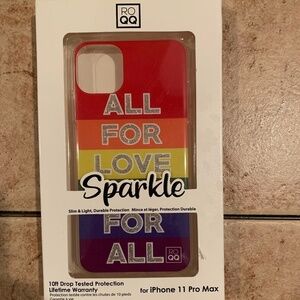 ROQQ Rainbow Sparkle iPhone 11 Pro Max Phone Case NEW
